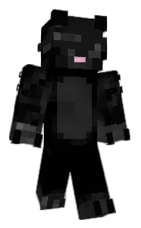 black and cod gray Minecraft skin — Slim model — first worn by Txkzzz