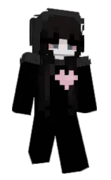 black and deep fir Minecraft skin — Slim model — first worn by peaceandloveepic