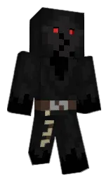 black and cod gray Minecraft skin — Classic model — first worn by LeoRexPold