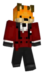 dark burgundy and spring wood Minecraft skin — Classic model — first worn by Wildfire_Fox