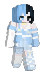 white and hawkes blue Minecraft skin — Slim model — first worn by crisisavert3d