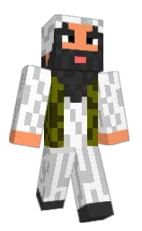 white and silver Minecraft skin — Classic model — first worn by TruKane