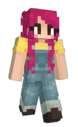 maroon flush and cerise red Minecraft skin — Slim model