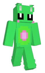 black and screamin' green Minecraft skin — Classic model — first worn by Infrumi