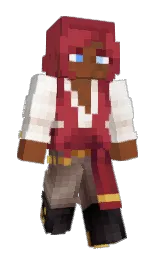 medium carmine and burnt umber Minecraft skin — Slim model