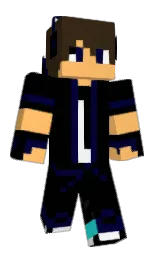 black and black russian Minecraft skin — Slim model — first worn by crowstar