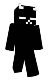 black and white Minecraft skin — Classic model — first worn by patopreto