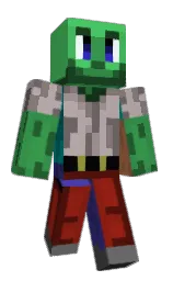 Minecraft-Skin in chateau green und martini — Modell: Klassisch