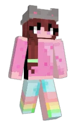 CatgirlNyan's Minecraft skin wearing the Cherry Blossom cape