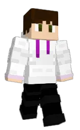 white and black Minecraft skin — Classic model