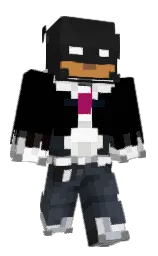 black and shark Minecraft skin — Classic model — first worn by CherryBombTL