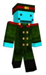cyan / aqua and deep fir Minecraft skin — Classic model — first worn by KhangHD
