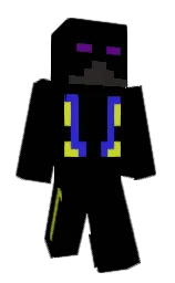 black and persian blue Minecraft skin — Classic model
