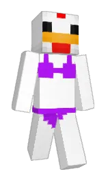 white and twilight blue Minecraft skin — Slim model — first worn by tsukinani