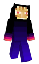 black and dark blue Minecraft skin — Slim model — first worn by Hizle28