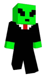 black and green Minecraft skin — Slim model — first worn by flec985