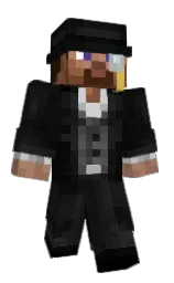 Opticant's Minecraft skin wearing the 15th Anniversary cape