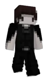 black and cod gray Minecraft skin — Slim model — first worn by doudouk