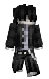 cod gray and black Minecraft skin — Slim model — first worn by Lyaacuek
