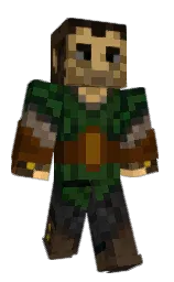 palm green and black bean Minecraft skin — Classic model — first worn by Shendorion