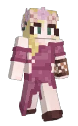 pintsizedrogue's Minecraft skin wearing the Cherry Blossom cape
