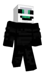 black and white Minecraft skin — Classic model