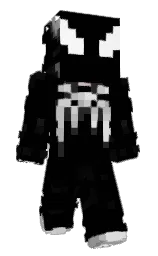 black and cod gray Minecraft skin — Slim model — first worn by itzn0ir