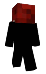 dark burgundy and red oxide Minecraft skin — Slim model — first worn by 0TickDelay