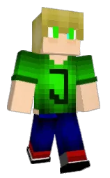 apricot peach and navy blue Minecraft skin — Slim model — first worn by Just_3001