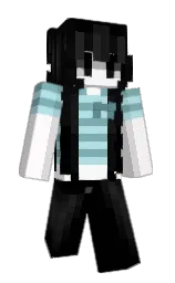 black and lavender blush Minecraft skin — Slim model — first worn by blunttie