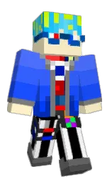 barley white and midnight blue Minecraft skin — Classic model