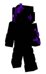 black and kingfisher daisy Minecraft skin — Classic model