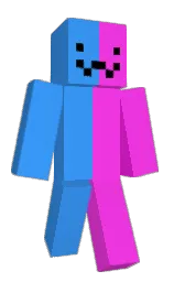 dodger blue and black Minecraft skin — Classic model