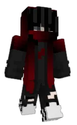 black and cod gray Minecraft skin — Classic model — first worn by ClowderTech