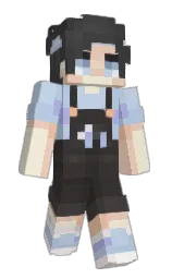 periwinkle gray and dune Minecraft skin — Slim model — first worn by Speciali