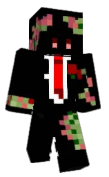 black and blush Minecraft skin — Classic model