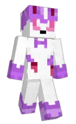 white and heliotrope Minecraft skin — Slim model — first worn by GhostlyFoxplays