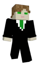 black and soft amber Minecraft skin — Classic model — first worn by KureYume
