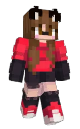 thunder and torch red Minecraft skin — Slim model — first worn by TheBidanker