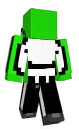black and green Minecraft skin — Classic model — first worn by DEANSAMUEL