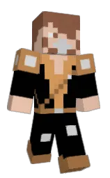 black and cape palliser Minecraft skin — Classic model — first worn by Red_wolf_040