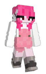 white and wild strawberry Minecraft skin — Slim model