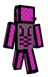 black and old lavender Minecraft skin — Classic model