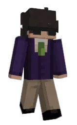lugzo's Minecraft skin wearing the Minecraft Experience cape