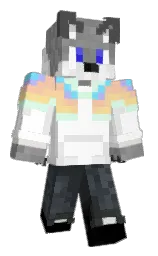 mercury and white Minecraft skin — Classic model — first worn by Ahtohob