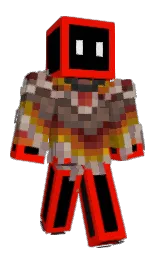 red and black Minecraft skin — Classic model