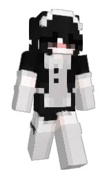 black and cod gray Minecraft skin — Slim model — first worn by IR_Best