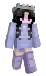 Quiet_Crow's Minecraft skin wearing the Purple Heart cape