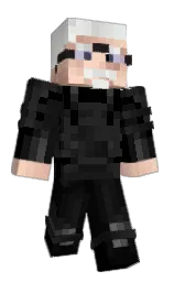 black and cod gray Minecraft skin — Classic model