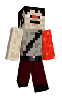 Front of Georady's skin
